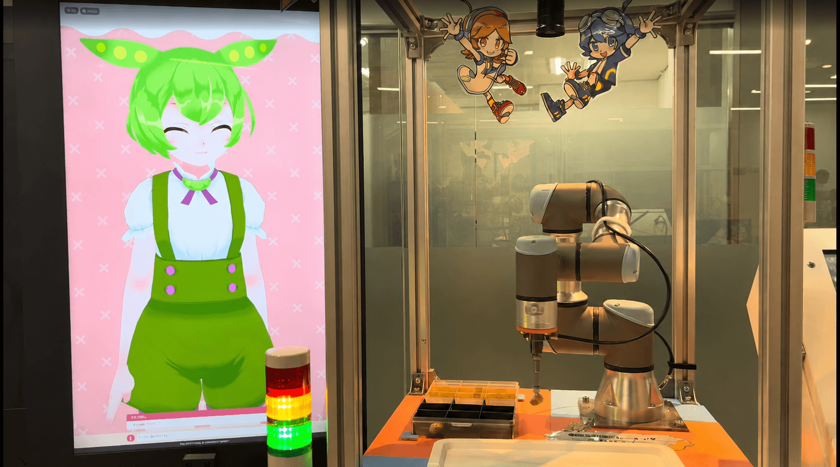 ChatVRMのアバターとURロボットによる不良品ピッキング装置